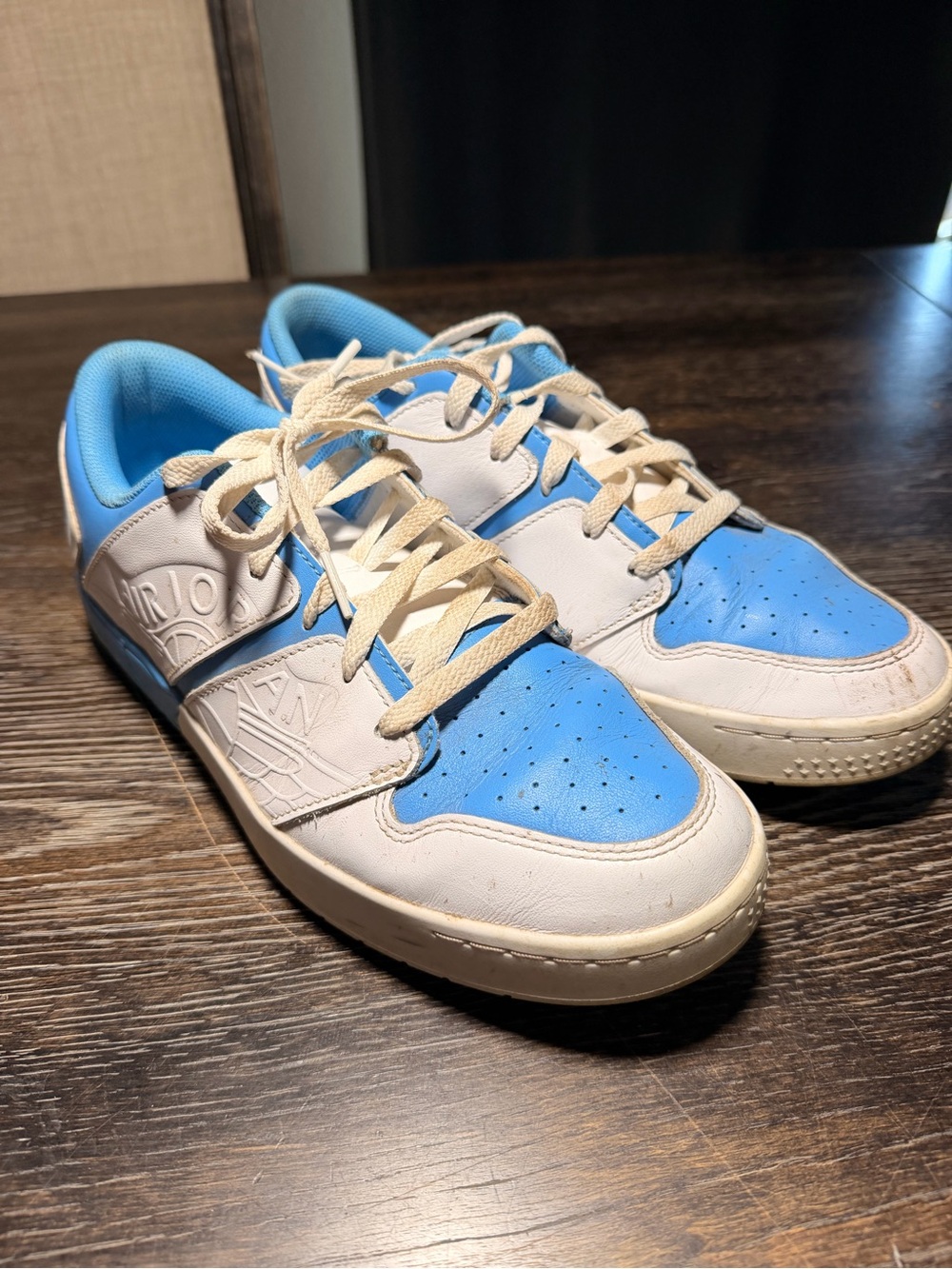 Air Jordan Golf Shoes White and Light Blue - Picture 2 of 8